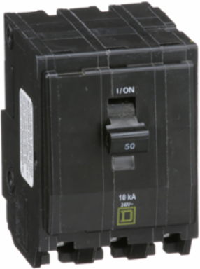 Miniature Circuit Breaker 50A 3-Pole 120/240VAC 10kA Plug-In Mount