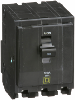 Mini Circuit Breaker 60A 3 Pole 10kA Plug-in Mount 120/240VAC