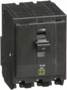 Mini Circuit Breaker 60A 3 Pole 10kA Plug-in Mount 120/240VAC