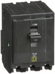 Mini Circuit Breaker 60A 3 Pole 10kA Plug-in Mount 120/240VAC