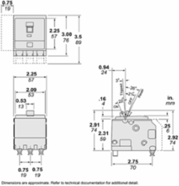 Mini Circuit Breaker 70A 3 Pole 120/240VAC 10kA Plug-in Mount
