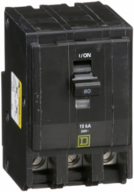 Mini Circuit Breaker 80A 3 Pole 10kA 120/240VAC Plug-in Mount