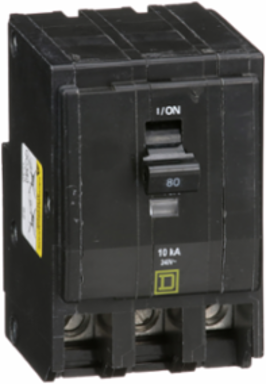 Mini Circuit Breaker 80A 3 Pole 10kA 120/240VAC Plug-in Mount