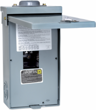 Load Center, 3 Phase, 3 Spaces, 3 Circuits, 100A Main Lugs, NEMA 3R
