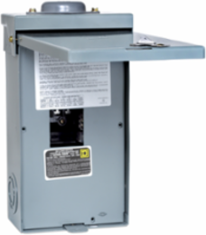 Load Center, 3 Phase, 3 Spaces, 3 Circuits, 100A Main Lugs, NEMA 3R