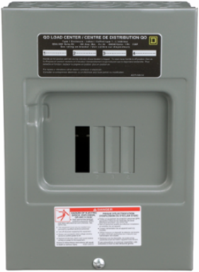 QO Load Center 100A, 4 Spaces, 4 Circuits, NEMA 1