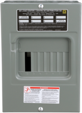 QO Load Center, 1 Phase, 6 Spaces, 100A, NEMA 1, Surface Cover