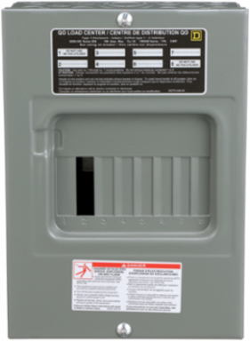 QO Load Center, 1 Phase, 6 Spaces, 100A, NEMA 1, Surface Cover