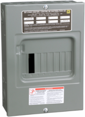 QO Load Center, 1 Phase, 6 Spaces, 100A, NEMA 1, Surface Cover