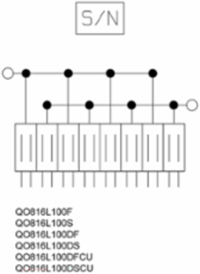 QO Load Center 1 Phase 8 Spaces 16 Circuits 100A NEMA 1 UL