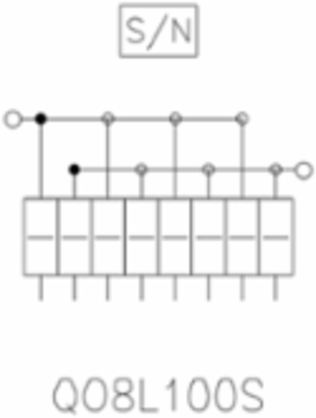 Load Center, 1 Phase, 8 Spaces, 8 Circuits, 100A NEMA 1