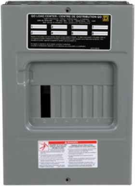 Load Center, 1 Phase, 8 Spaces, 8 Circuits, 100A NEMA 1