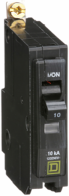 Mini Circuit Breaker 10A 1 Pole 120/240V AC 10kA Bolt-On Mount