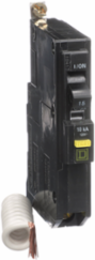 Mini Circuit Breaker, 15A, 1 Pole, 120V AC, 10kA, Ground Fault A 6mA