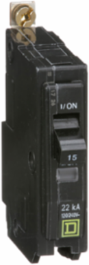 Mini Circuit Breaker 15A 1 Pole 120/240VAC 22kA Bolt On Mount