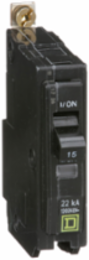 Mini Circuit Breaker 15A 1 Pole 120/240VAC 22kA Bolt On Mount