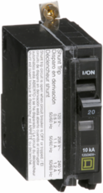Miniature Circuit Breaker 20A 1 Pole 10kA Bolt-On Mount 120/240VAC