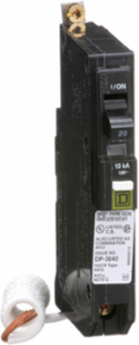 QO Mini Circuit Breaker 20A 1 Pole 120/240VAC Bolt-On Mount