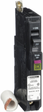 QO Mini Circuit Breaker 20A 1 Pole 120VAC 10kA Bolt-On