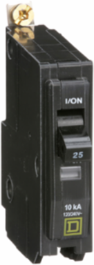 Mini Circuit Breaker 25A 1-Pole 120/240VAC 10kA Bolt-On Mount
