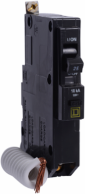 Mini Circuit Breaker 25A 1 Pole 120V AC 10kA Ground Fault B Bolt-On