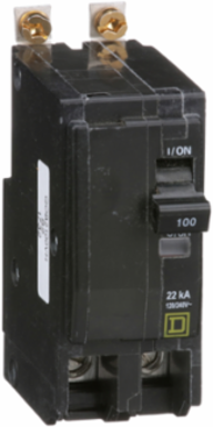 Mini Circuit Breaker, 100A, 2 Pole, 240VAC, 22kA, Bolt-On Mount