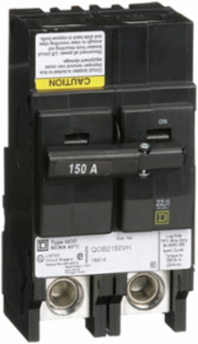 Mini Circuit Breaker 150A 2 Pole 240VAC Bolt-On Mount 22kA