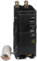 Mini Circuit Breaker 20A 2 Pole 120/240VAC 10kA Ground Fault Protection