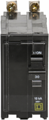 Mini Circuit Breaker 30A 2 Pole 240VAC Bolt-On Mount 10kA