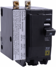 Mini Circuit Breaker, 70A, 2 Pole, 10kA, Bolt On Mount, AC Shunt