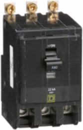 Mini Circuit Breaker 100A 3 Pole Bolt-On Mount 22kA 120/240VAC