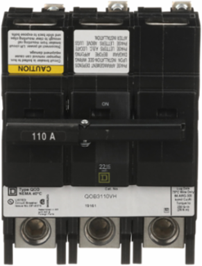 Miniature Circuit Breaker, 110A, 3 Pole, 120/240V AC, 22kA, Bolt-On Mount