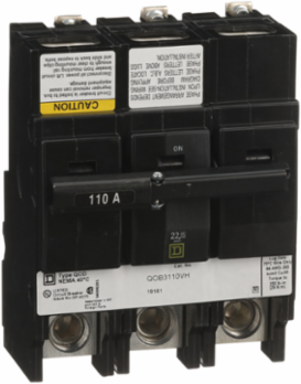 Miniature Circuit Breaker, 110A, 3 Pole, 120/240V AC, 22kA, Bolt-On Mount