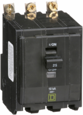 Mini Circuit Breaker 25A 3 Pole 120/240V AC 10kA Bolt-On Mount