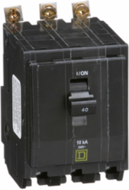 Mini Circuit Breaker 40A 3 Pole 10kA Bolt-On Mount 120/240VAC