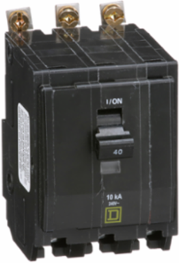 Mini Circuit Breaker 40A 3 Pole 10kA Bolt-On Mount 120/240VAC