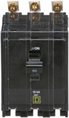 Mini Circuit Breaker 60A 3 Pole Bolt-On Mount 120/240VAC 10kA
