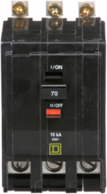 Mini Circuit Breaker 70A 3 Pole 120/240VAC 10kA Bolt-On Mount