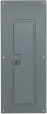 QO Load Center Cover, 42 Spaces, 27.24 Inch Height, Flush, Gray