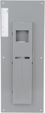 QO Load Center Cover, 42 Spaces, 27.24 Inch Height, Flush, Gray
