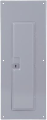 QO Load Center Cover, 42 Spaces, 27.24 Inch Height, Flush, Gray
