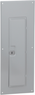 QO Load Center Cover, 42 Spaces, 27.24 Inch Height, Flush, Gray