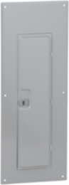 QO Load Center Cover, 42 Spaces, 27.24 Inch Height, Flush, Gray