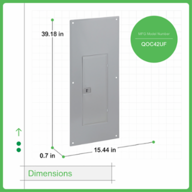 QO Loadcentre Cover 42 Spaces 39.18 Inch Height 15.44 Inch Width