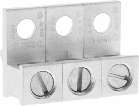 QO Main Lug Kit 125A 3 Phases Accepts AWG 6 to 2/0 Copper/Aluminum