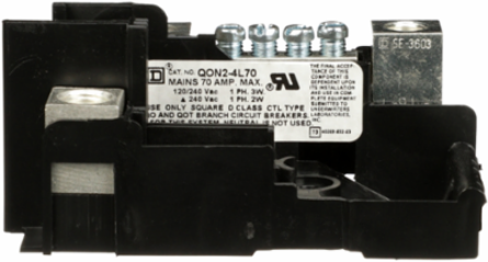 QO Load Center Mounting Base, 1 Phase, 2 Spaces, 70A Main Lugs