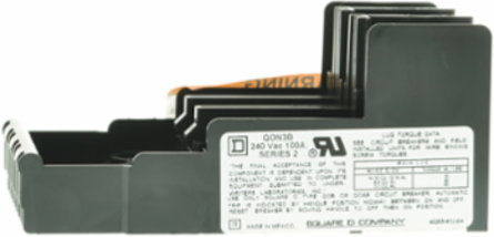 QO Mounting Base, 3 Phase, 3 Spaces, 100A Main Lugs, 4.20 Inch Width