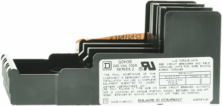 QO Mounting Base, 3 Phase, 3 Spaces, 100A Main Lugs, 4.20 Inch Width