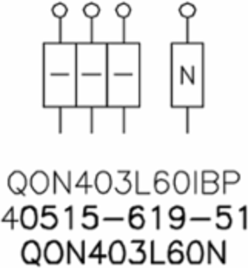 QO Mounting Base for Load Center, 3 Spaces, 60A, 4-Wire