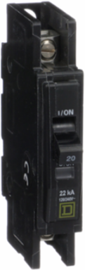 Mini Circuit Breaker 20A 1 Pole 120/240V AC 22kA